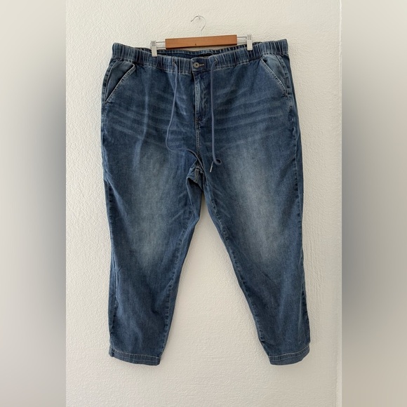 Universal Standard Comfort Denim Drawstring Blue Jean Trouser Size Large 22-24 - Picture 7 of 12